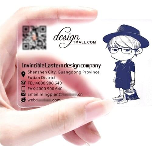Transparent Business Cards Customizing PVC Name Card