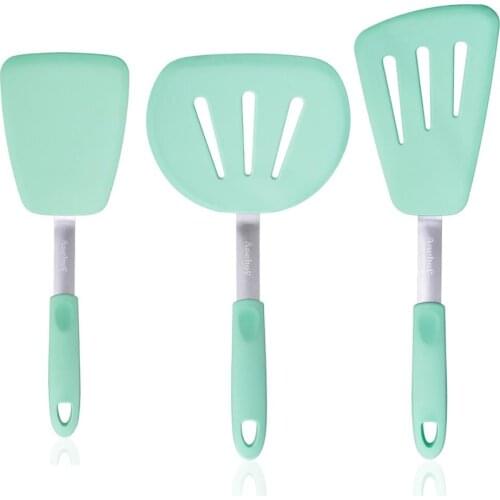 Silicone Cooking Flipping Spatulas Heat Resistant BPA Free Egg Pancake Flipper Turner kitchen accessories