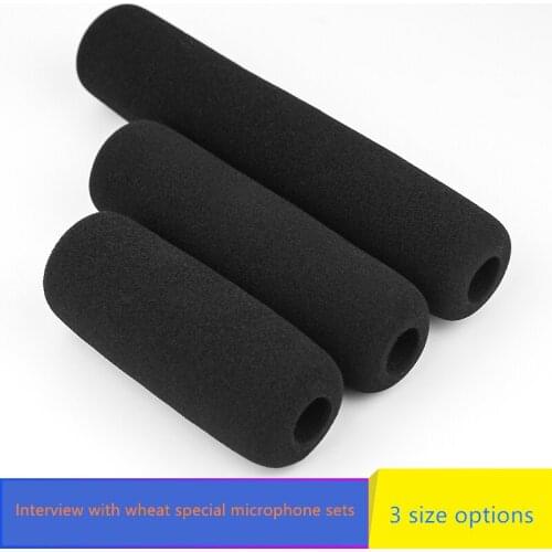 Interview with wheat special microphone cover windshield thick sponge microphone set camera set recording studio equipment