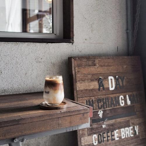 Ins Coffee Glass Ice Coffee Cup Creative Cocktail Glass Cold Cut Process Clear Glass Cup