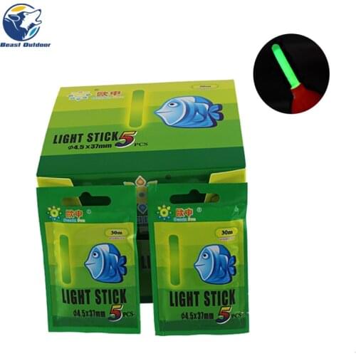 5/30/60/120PCS Fishing Glow Stick Visual 15m Fishing Float Fluorescent Lightstick Light Night Float Rod Lights Fishing Tackle