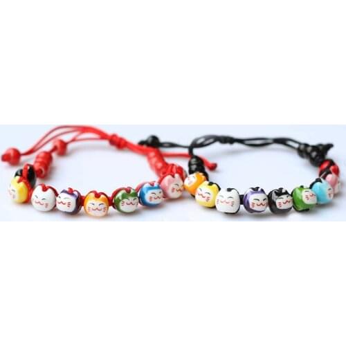 Traditional Boondoggle Hand Woven Ceramic Bracelets Beads Simple Folk Style Womens Jewelry Wholesale Free Shipping #1531