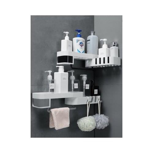 Corner Shower Shelf Creative Seamless Rotating Tripod Home Wall-mount Storage Rack Multifunction Bathroom Accessories Sets