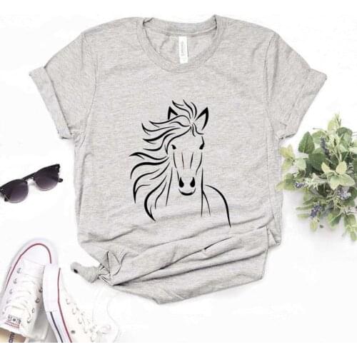 Horse Lover Print Women tshirt Cotton Casual Funny t shirt Gift Lady Yong Girl Top Tee R637