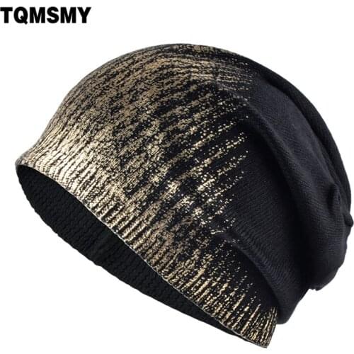TQMSMY Autumn hats for womens beanies girls rabbit wool skullies Ladies bronzing bone Light thin spring hat women turban caps