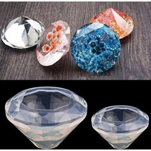 Crystal drop diamond silicone mold ocean diamond size pendant silicone mold