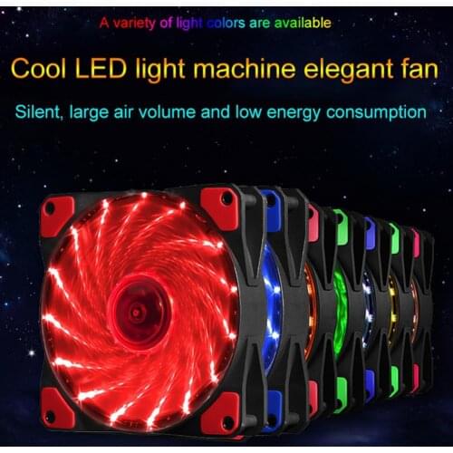 15 LED Lights Hydraulic Bearing Long Service Life Silent 3Pin 4Pin Computer Case Fan