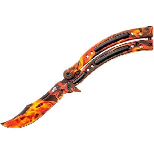 17cm for Orange Butterfly Knife Car Truck Decal Bumper Window JDM Accessories DIY 3D Car Stickers Decoration