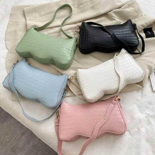 2021 Fashion Alligator Print Handbag For Women PU Leather Mini Totes Shoulder Bags Female 5 Colors Underarm Purse