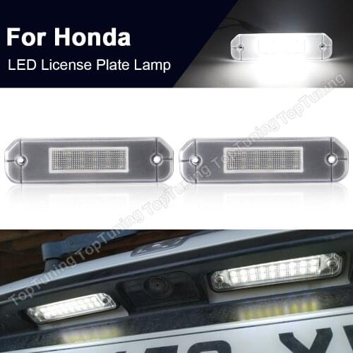 2X For Honda Del Sol 2D 93-97 Civic Coupe 96-00 Hatchback 92-95 Sedan 96-98 Car Rear LED License Number Plate Light White Lamp