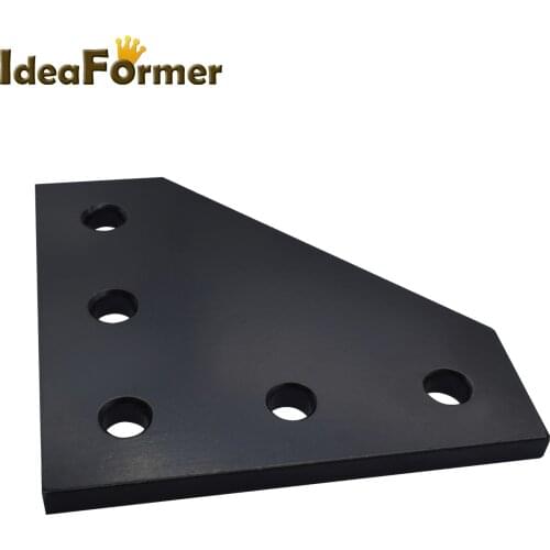 5 Hole 90 Degree Joint Board Plate Corner Angle Bracket Connection Joint Strip for Aluminum Profile 2020 20x20 with 5 holes
