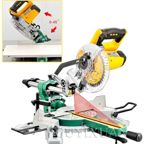 7 Inch Household Lithium Mire Saw Woodworking Angle Cutting-off Aluminum Cutting Machine Sliding Mitre Saw