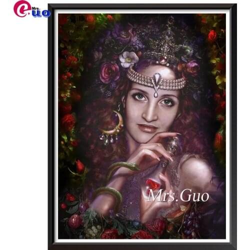 DIY Diamond Painting Snake Fantasy Woman Cross Stitch Picture Of Rhinestones Diamond Embroidery Portrait Mosaic Gift Home Decor