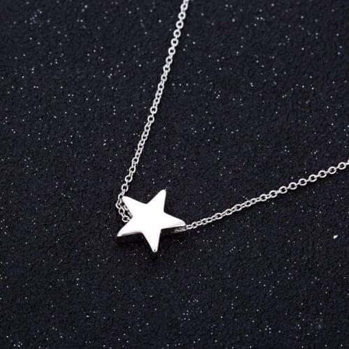 Shuangshuo Enthnic Small Star Necklaces for Women Long Chain Star Pendant Necklace Jewelry Chokers Star Choker Necklace N241
