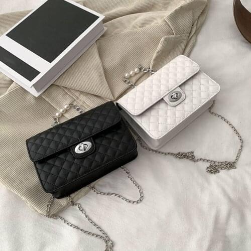 Ladies Baguette Flap Bags Small PU Leather Shoulder Bags for Women Chain Handbag Female Travel Crossbody Handbags