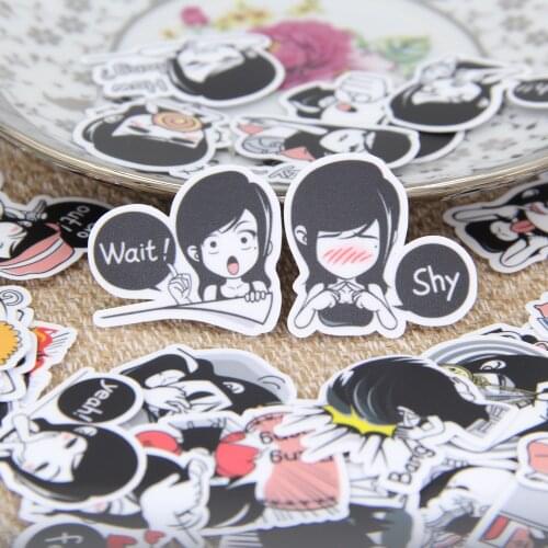 40pcs Waterproof Kawaii Japanese Girl Cartoon Scrapbook Stickers Pack for Girl Teens Laptop Water Bottle Hydro Flask DIY Decals
