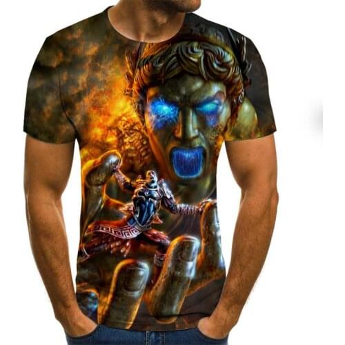 Summer 3d scary palm graphic t-shirts for men fashion 3d personality horror graphic mens t-shirt boys novelty top