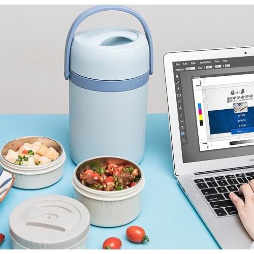 Stainless Steel Lunch Box Student Work Insulated Storage Container Portable Lunch Box Food Warmer Lancheira Tableware Set DI50FH