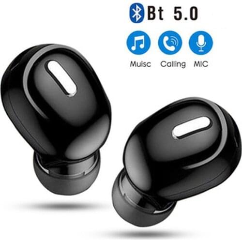 Mini Wireless Bluetooth 5.0 Earphone in Ear Sport with Mic Handsfree Headset Earbuds For Samsung Huawei All Phone Earphones 2021