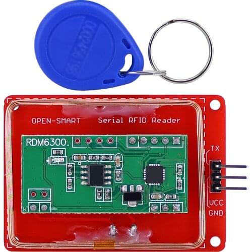 RDM6300 125KHz Serial UART RFID Card Reader Module Board with Coil + ID Key Compatible for Arduino