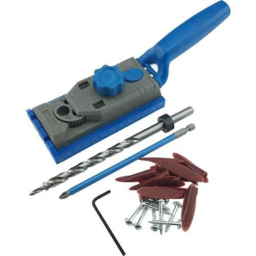 25pcs Pocket Hole Jig Kit Round Wood Tenon Locator Woodworking Drilling Positioner Carpentry Tools Accessories Wrench Screwn