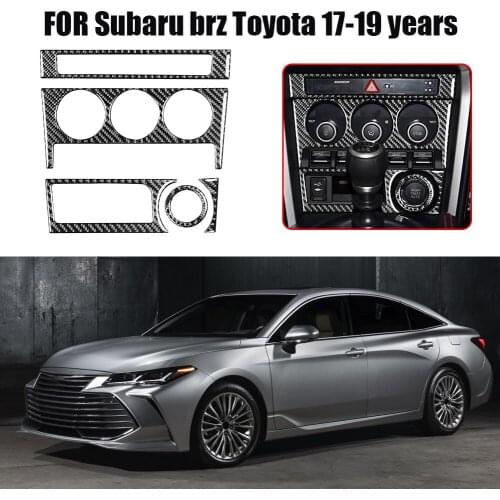 Genuine Carbon Fiber AC CD Control Panel Trim Frame Cover Stickers for Toyota 86 Subaru BRZ 2017-2019 Car Interior Accessories