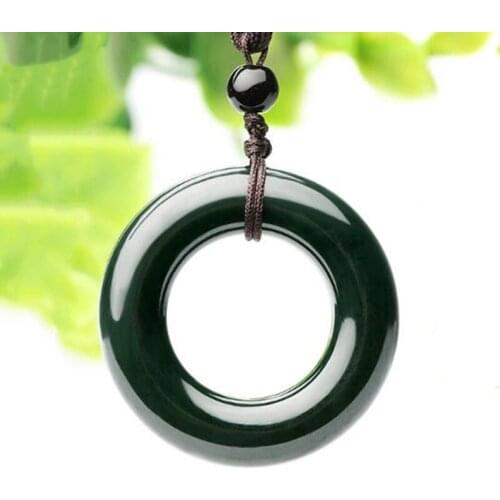Jade Pendan Natural Hetian Qingyu, Xinjiang safety buckle Pendant Men and Women Jewellery Fine Hetian Qingyu safety Pendant
