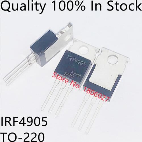 10PCS/LOT IRF4905PBF TO220 IRF4905 TO-220 IRF4905P 74A 55V P-channel field effect