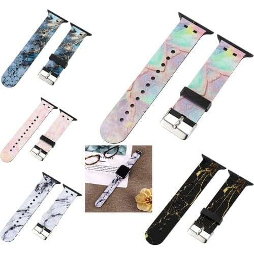 Marbled Strap for apple watch band 6 5 4 3 SE Casual Strap for iwatch 42mm 40mm 38mm 44mm iwacth iwacth Replacement Strap