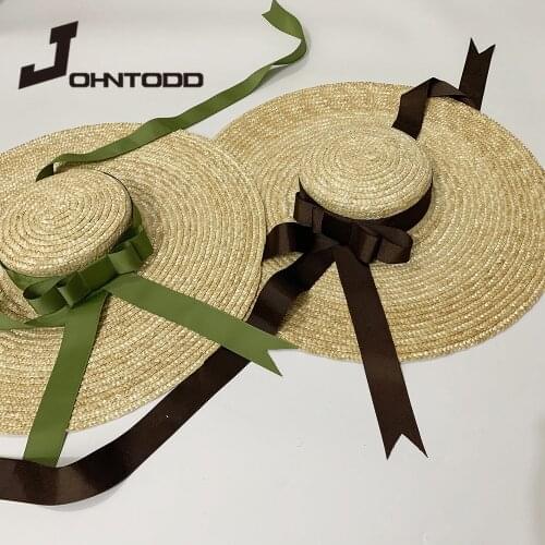 Womens New Big Brim Wheat Straw Sun Hat Brim Ribbon Bow Layies Beach Hat Raffia Straw Hat wide brim hat womens hats fashionable