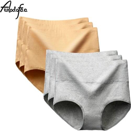 6Pcs/Lot Girl Panties Women High Waist Intimate Shaping Underwear Plus Size Briefs Butt Lift Seamless Lingerie Sexy Underpants