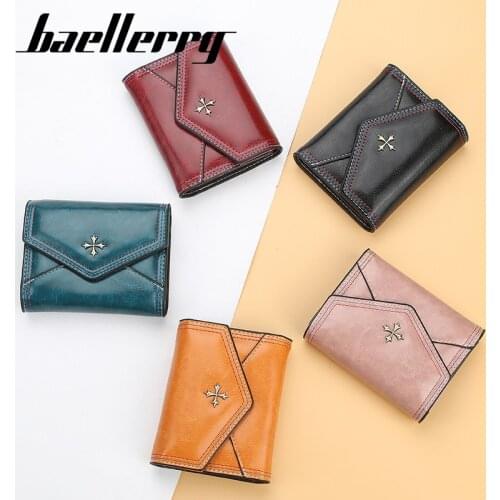 Baellerry Rfid Women Zipper Card Wallet Small Change Wallet Purse for Female Short Wallets with Credit Card Holders Woman Purse