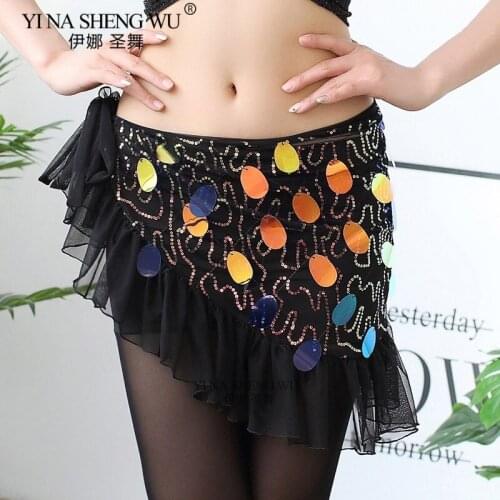 New Style Belly Dance Costumes Sequins Belly Dance Hip Scarf for Women Belly Dancing Belts Free Shipping