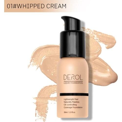 New 8 color Foundation Makeup Liquid Matte Moisturizer Face Base High Coverage Brighten Concealer Cream
