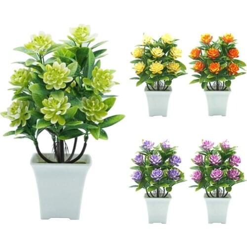 1Pc Potted Artificial Flower Bonsai Performance Stage Garden Wedding Party Decor