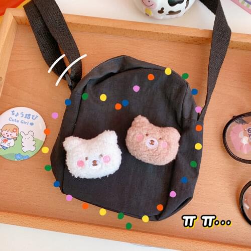 Cute Brooch Bag Clothes Decoration Small Pin Badge Plush Little Bear Pendant Student School Uniform Brooch Bag pendant Unisex