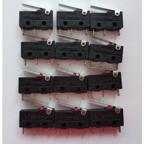 12pcs KW11-3Z 5A 250V Lever Arm Normally Open Close Limit Switch