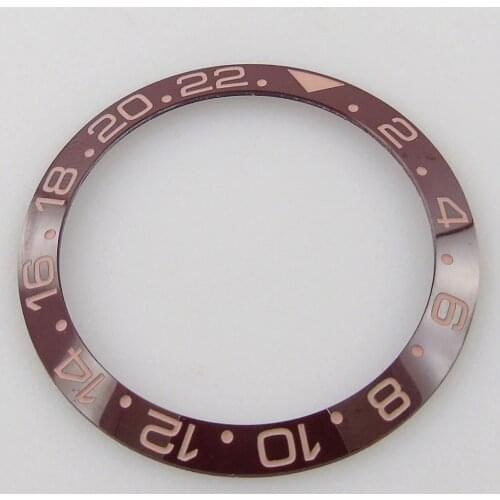 38mm Coffee Slope Ceramic Watch Bezel Ring Insert fit 40mm Case