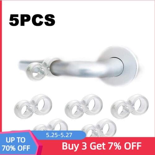 5pcs Transparent Door Stopper PVC Anti-Collision Door Handle Buffer Baby Safety Shockproof Pad Walls Furniture Protective