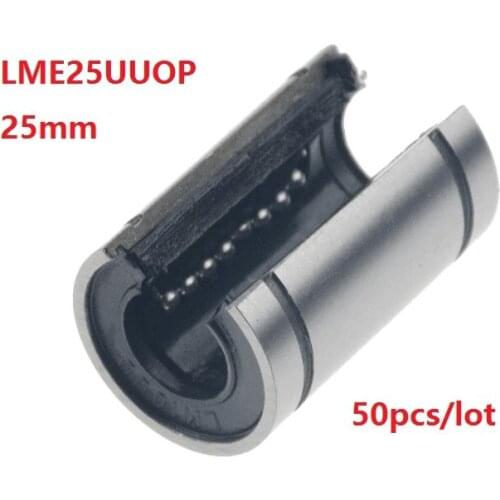 50pcs/lot 25mm LME25UUOP LME25OP LME25UU-OP open linear motion ball bearing bush bushing for CNC DIY Open Type Linear Bearing