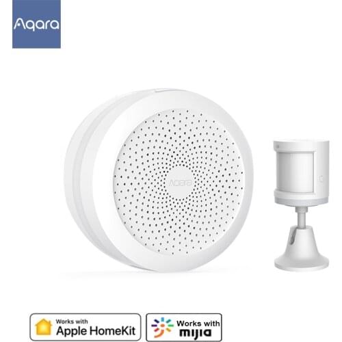 Aqara Infrared Human Body Motion Sensor Illumination Detection Samrt Gateway Hub Wireless Zigbee WiFi Connection with Holder