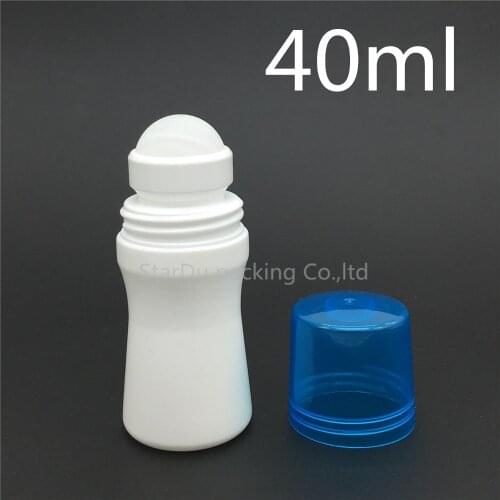Free shipping 200pcs/lot 40ml plastic roll on bottle, PP deodorant roll on container,Fragrance bottle with roller