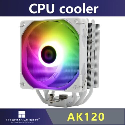 Thermalright AK120 black and white CPU cooler PWM tower desktop computer cooler 5V 3PIN ARGB for Intel 115x 2011 2066 AMD AM4