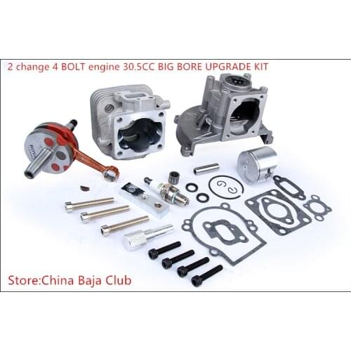 Baja parts 2 change 4 BOLT Engine 30.5CC BIG BORE UPGRADE KIT for 1/5 hpi baja 5b 5T km