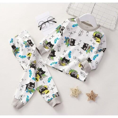 2021 Childrens Sets Autumn Boys Girls Long Sleeve T-shirts+pants Cotton Cartoon Baby Outfits Clothing Infantil Winter Pajamas
