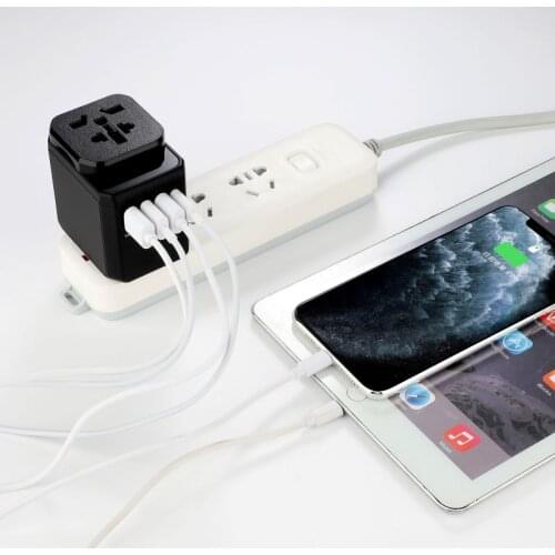 FRON International Universal Dual USB Plug Socket Converter Multi-Function Portable Travel Charger Power Adapter US UK EU AU