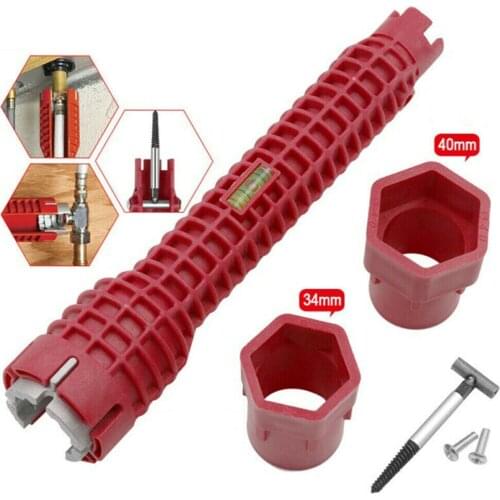 8 In 1 Flume Wrench Faucet and Sink Installer Wrench Anti-Slip Handle Double Head Wrench Tool Extra-long Design Wrench Tools