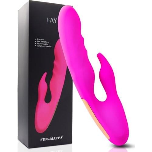 Adult Toys Dildo Vibrator G Spot Rabbit Rechargeable Clitoris Stimulator Double vibration mode Masturbator Sex Toys for Women