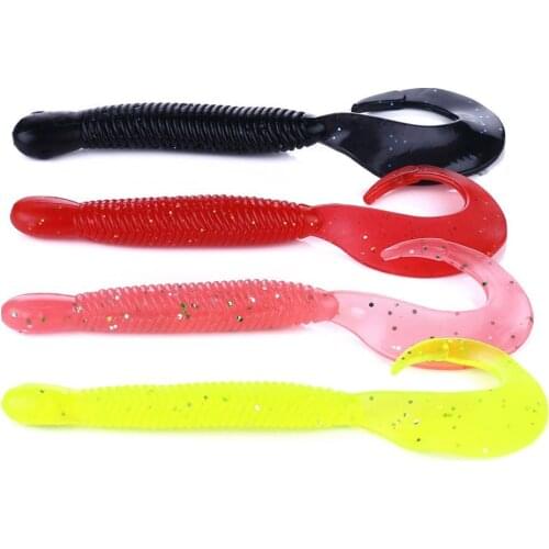 6pcs/lot Artificial Sea Worm Soft Bait 12cm 9.2g Earthworm Wobbler Soft Fishing Lures Lifelike Fishy Smell Lures Slatwater