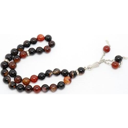 Stone hanging three beads style, Middle Eastern Islamic prayer beads, many colors, mixed colors are shipped randomly
